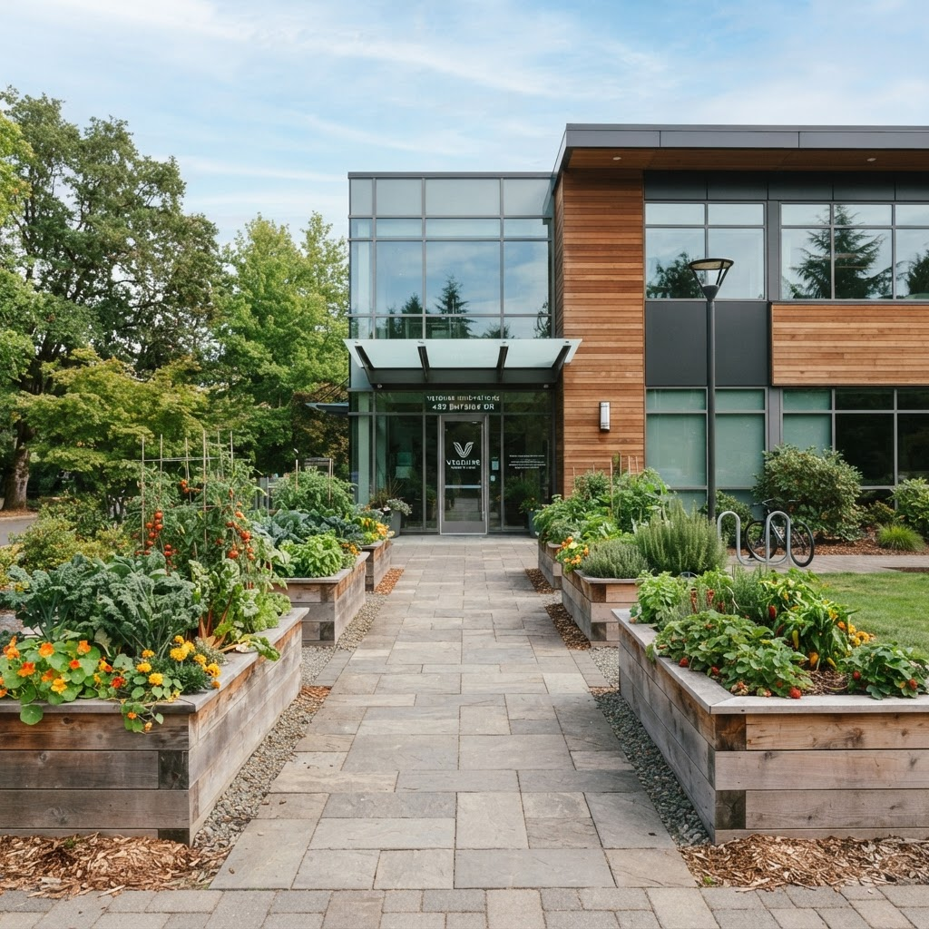 Businesses garden space example