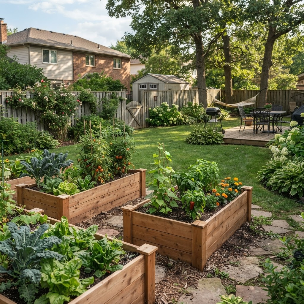 Homes & Families garden space example
