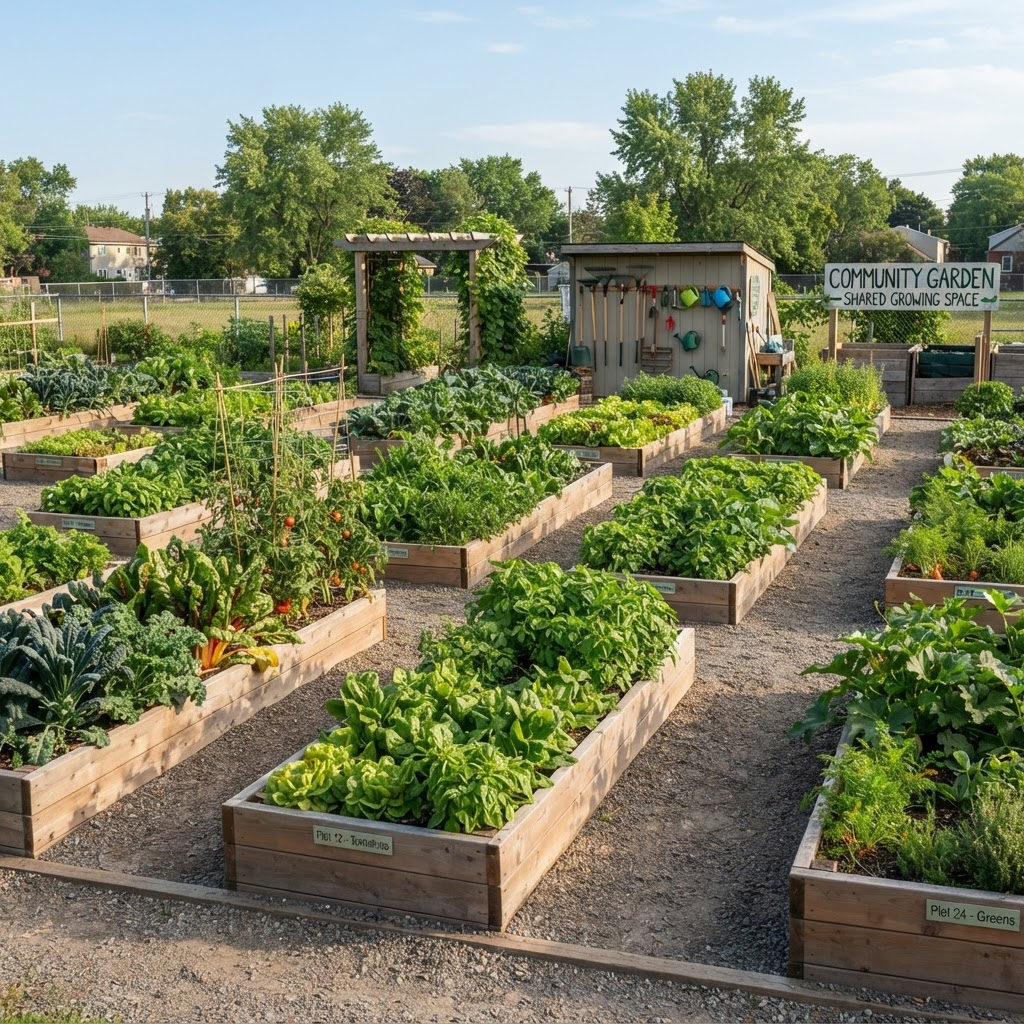 Community Garden — a completed community organizations garden space